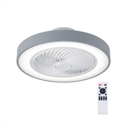 Brilagi - LED-dimbare plafondlamp met ventilator LED/38W/230V 3000-6500K 3000-6500K Ø 50 cm grijs + afstandsbediening