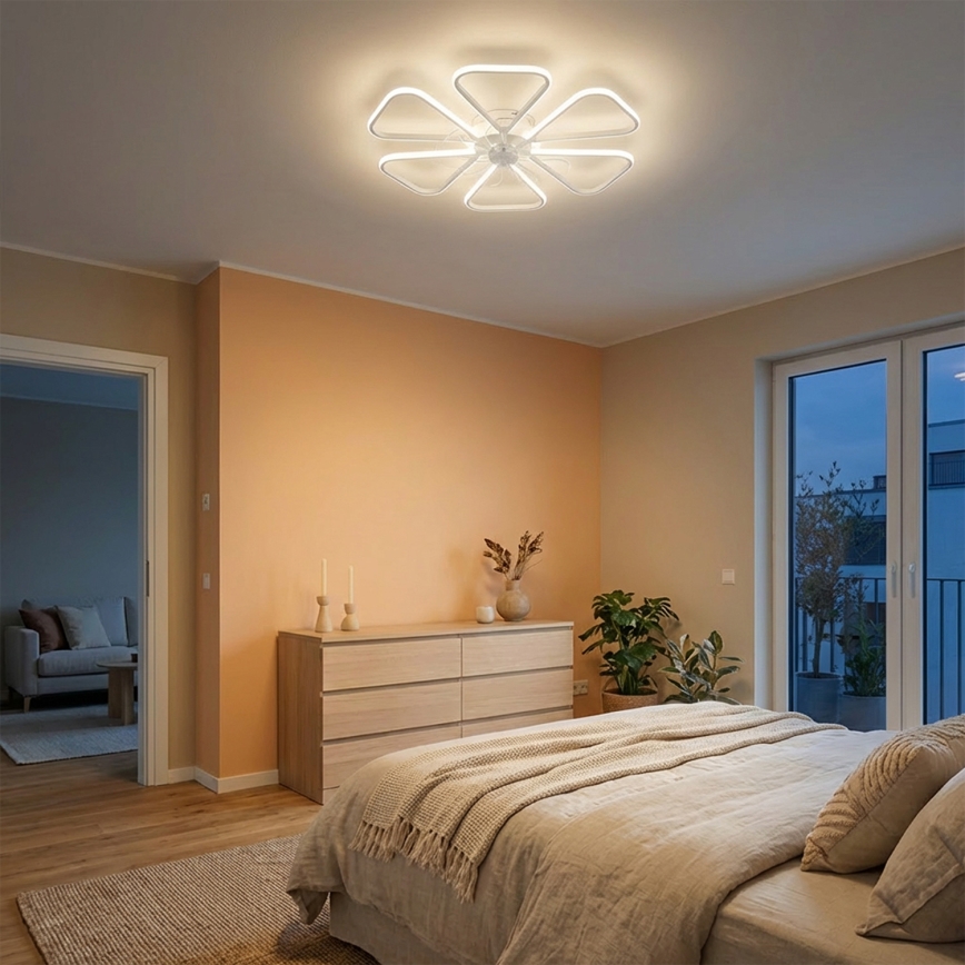 Brilagi - LED-dimbare plafondventilator LED/38W/230V 3000-6500K Ø 76 cm wit + afstandsbediening