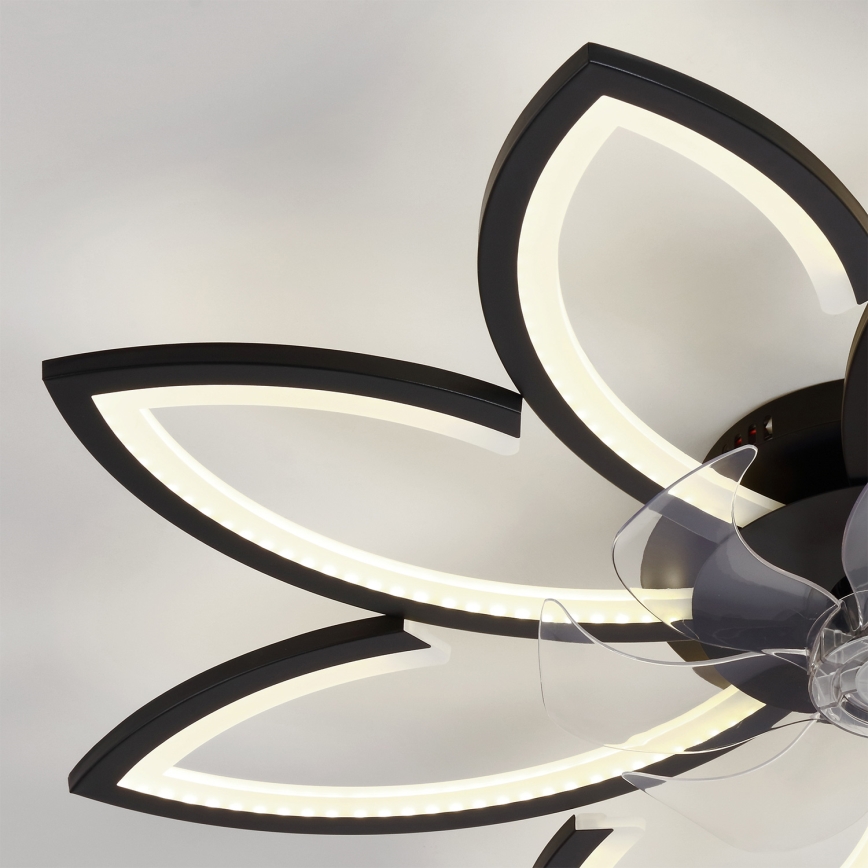 Brilagi - Dimbare LED-plafondventilator LED/43W/230V 3000–6500K Ø 90 cm zwart + afstandsbediening