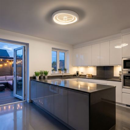 Brilagi - dimbare LED-plafondventilator LED/80W/230V 3000-6500K Ø 50 cm wit + afstandsbediening