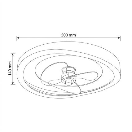 Brilagi - dimbare LED-plafondventilator LED/80W/230V 3000-6500K Ø 50 cm wit + afstandsbediening