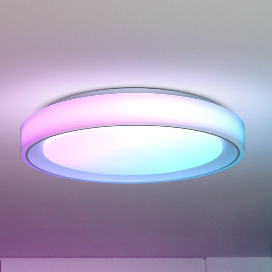 Brilagi - Dimbare LED RGB plafondlamp FLOCO LED/30W/230V 3000-6500K Wi-Fi Tuya + LED/6W + afstandsbediening