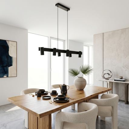 BRILAGI - LED RGBW dimbare hanglamp aan kabel SELE 6xGU10/6,5W/230V 2700-6500K zwart + afstandsbediening