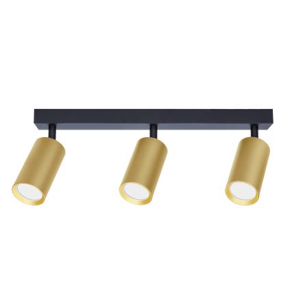 Brilagi - Dimbare LED RGBW spot SELE GOLDEN 3xGU10/4,8W/230V 3000K zwart/goud + afstandsbediening