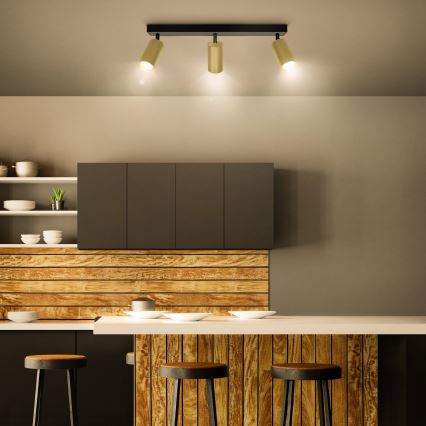 Brilagi - Dimbare LED RGBW spot SELE GOLDEN 3xGU10/6W/230V 3000K zwart/goud + afstandsbediening