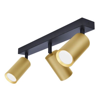 Brilagi - Dimbare LED RGBW spot SELE GOLDEN 3xGU10/6W/230V 3000K zwart/goud + afstandsbediening