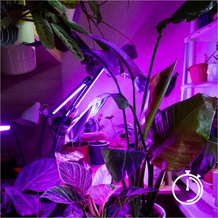 Brilagi - LED Dimbaar flexibel Staande lamp voor het kweken van planten VITABLOOM 4xLED/7,5W/230V zwart