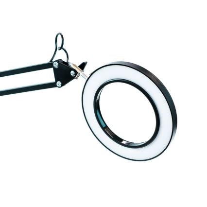 Brilagi - Dimbare LED tafellamp met een vergrootglas ​ LENS LED/12W/5V 3000/4200/6000K zwart