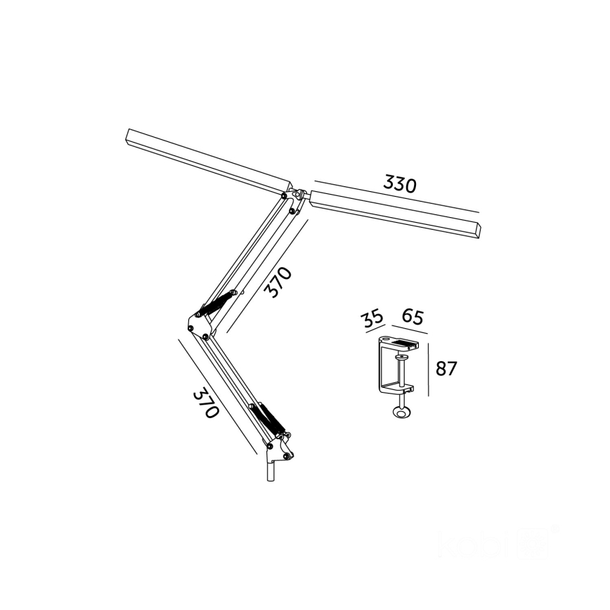 BRILAGI - LED Dimbaar flexibel tafellamp VARIO LED/15W/230V 3000-6000K zwart