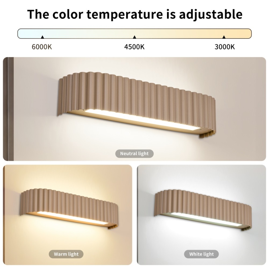 BRILAGI - LED dimbare wandlamp FALCON MODERN LED/14W/230V 3000-6000K 40 cm beige + afstandsbediening