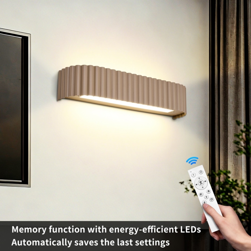 BRILAGI - LED dimbare wandlamp FALCON MODERN LED/14W/230V 3000-6000K 40 cm beige + afstandsbediening