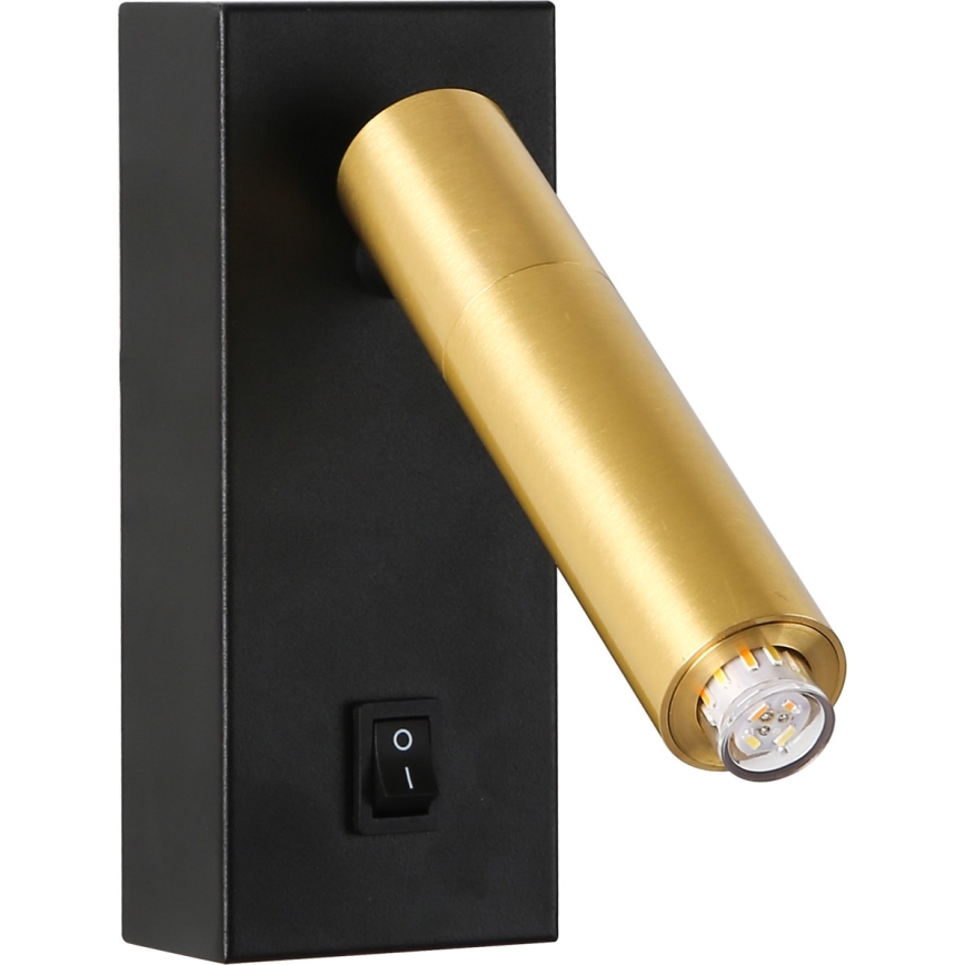 Brilagi - Dimbare LED wandspot MAYA 1xG9/4W/230V zwart/goud