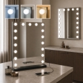 BRILAGI - Dimbare make-upspiegel HOLLYWOOD LED/15W/230V CCT + 2x USB 55x77 cm zwart