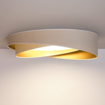 BRILAGI - Dimbare plafondlamp VELVET TWIST LED/36W/230V 3000-6000K Ø 65 cm Wi-Fi Tuya Beacon wit/goud + afstandsbediening