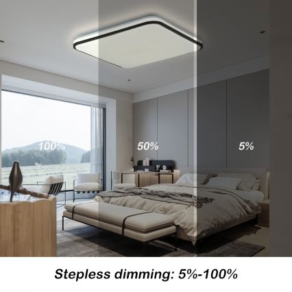 Brilagi - Dimbare SMART LED-plafondlamp LED/36W/230V 53x53 cm 3000-6000K Wi-Fi Tuya Beacon + afstandsbediening