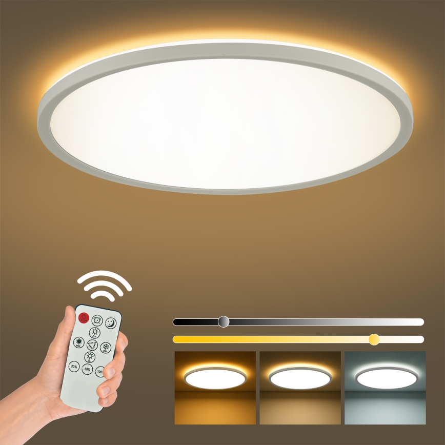 Brilagi - LED dimbare plafondlamp ULTRA SLIM 24W/230V 2700-6500K Ø 42 cm wit + afstandsbediening