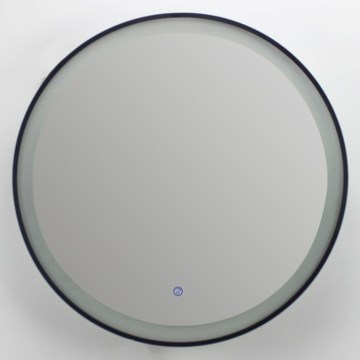 Brilagi - Dimbare verwarmde badkamerspiegel met LED-achtergrondverlichting ALU PRO LED/18W/230V Ø 60 cm 3000/4000/6500K IP44 zwart