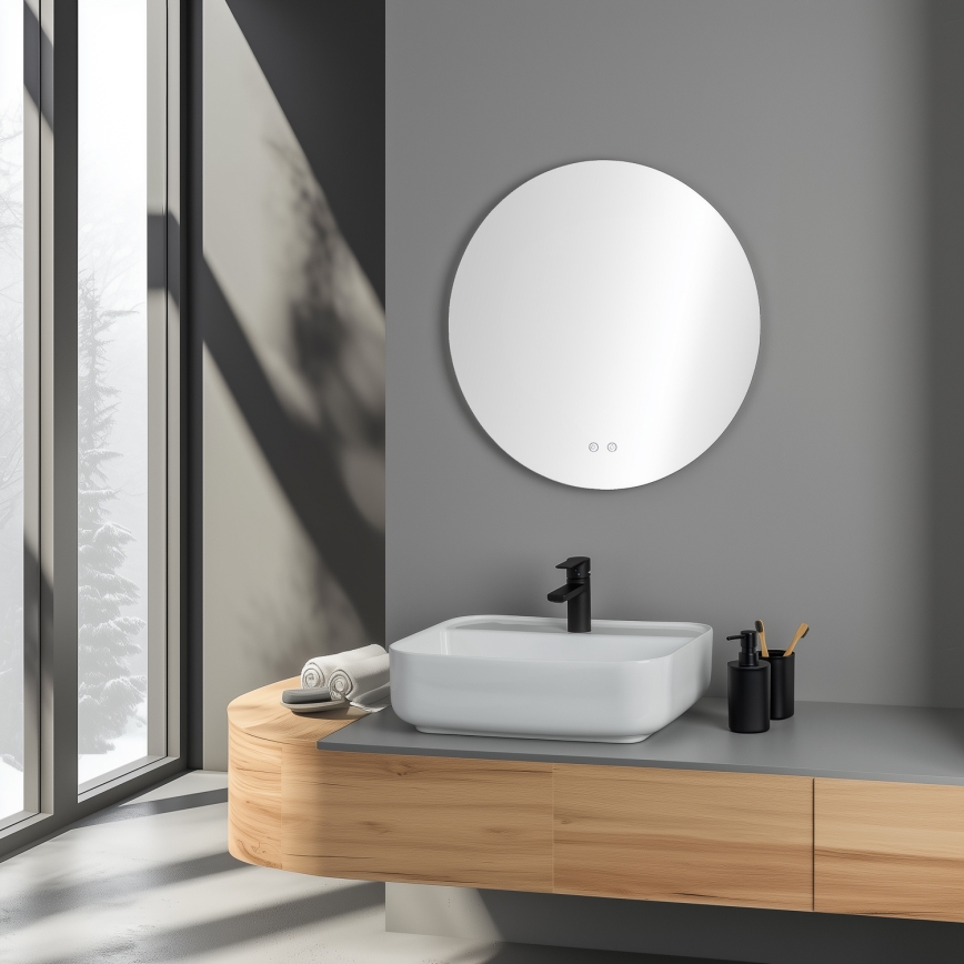 Brilagi - Verwarmde LED-badkamerspiegel DEMI ECO LED/12W/230V Ø 60 cm IP44 CRI 90 dimbaar + CCT