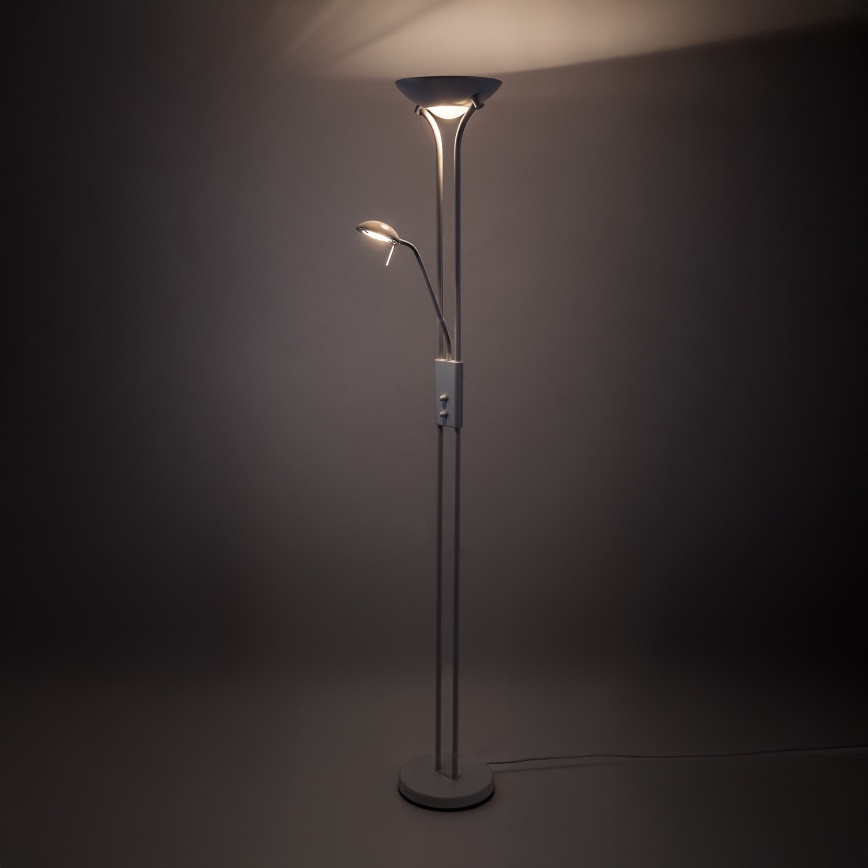 Brilagi - Dimbare vloerlamp SCARLETT 1xR7s/230W/230V + 1xG9/40W wit