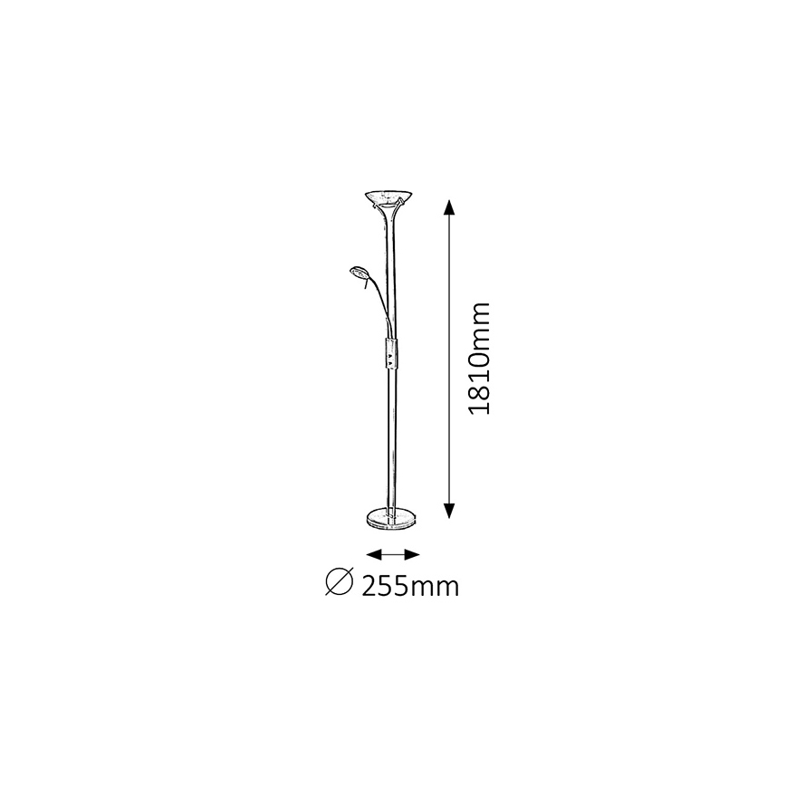 Brilagi - Dimbare vloerlamp SCARLETT 1xR7s/230W/230V + 1xG9/40W wit