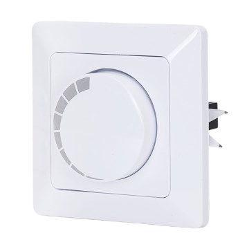 BRILAGI - Draaibare dimmer met afdekraam 110W/230V wit
