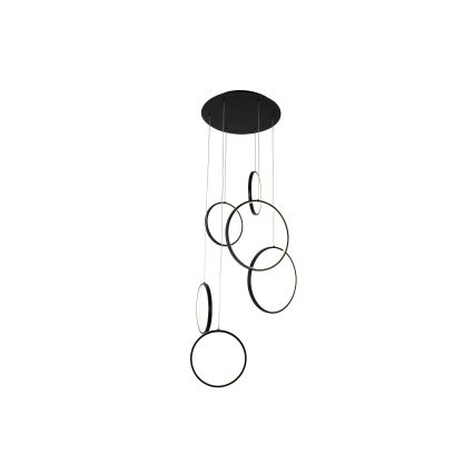 Brilagi - ECHO LED-hanglamp met kabel, 80W, 230V, 4000K, Ø 50 cm, zwart