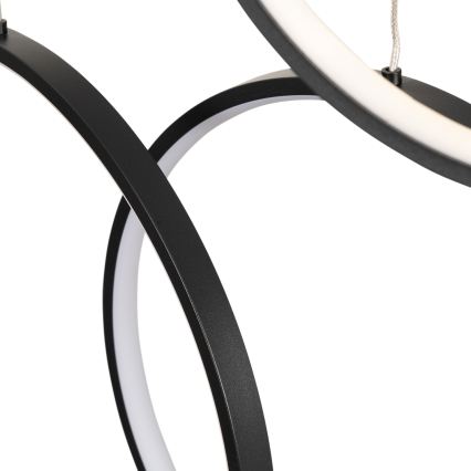 BRILAGI - ECHO LED-hanglamp met kabel, 80W, 230V, 4000K, Ø 50 cm, zwart