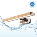 Brilagi - Éclairage 3 en 1 pour miroir de salle de bains WOODY MIRROR LED/8W/230V 40 cm IP44 chrome brillant/chêne