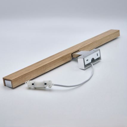 Brilagi - Éclairage de miroir salle de bain WOODY MIRROR LED/12W/230V 60 cm IP44 chêne/chrome brillant