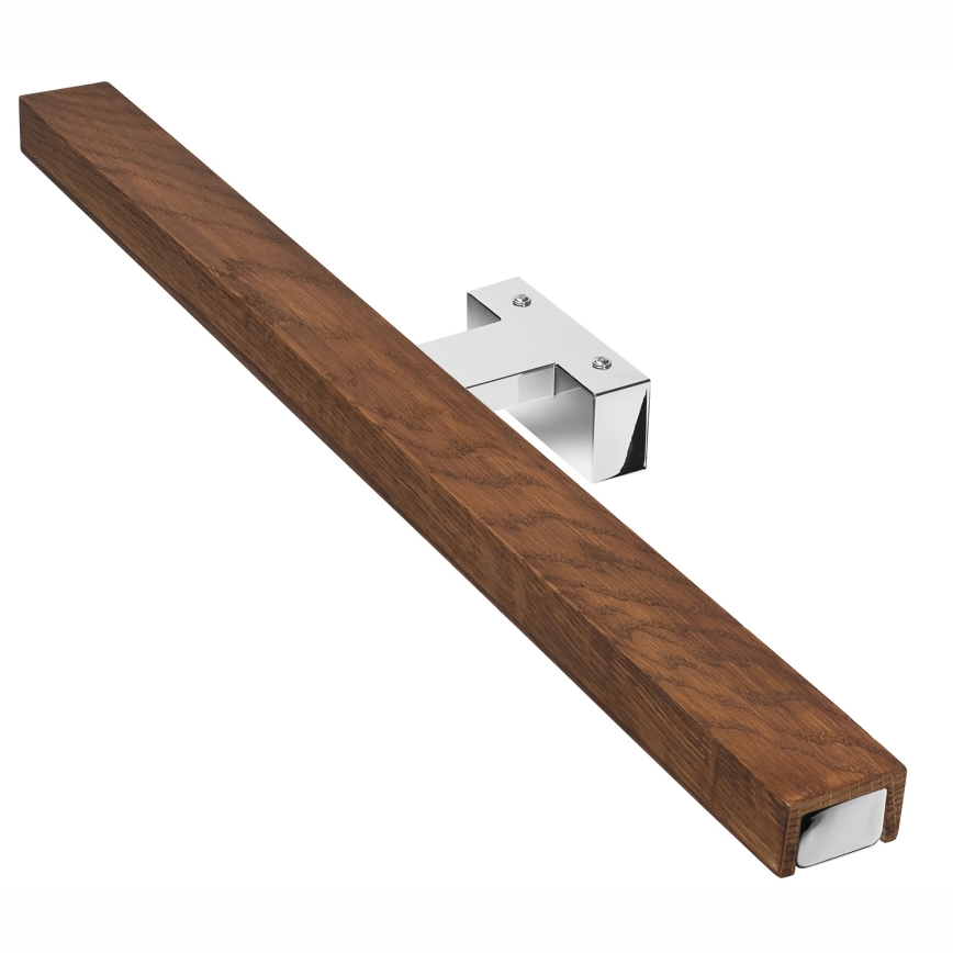 Brilagi - Éclairage de miroir salle de bain WOODY MIRROR LED/12W/230V 60 cm IP44 chêne cerise/chrome brillant