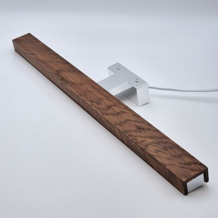 Brilagi - Éclairage de miroir salle de bain WOODY MIRROR LED/12W/230V 60 cm IP44 chêne cerise/chrome brillant