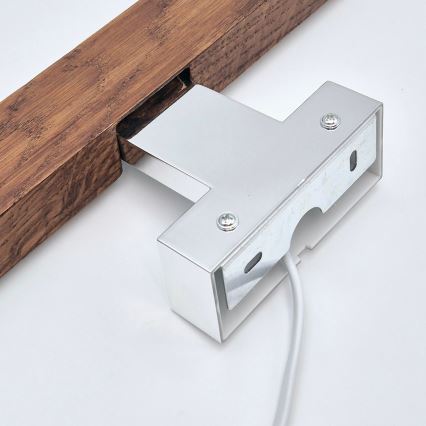 Brilagi - Éclairage de miroir salle de bain WOODY MIRROR LED/12W/230V 60 cm IP44 chêne cerise/chrome brillant