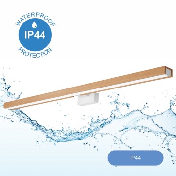 Brilagi - Éclairage de miroir salle de bain WOODY MIRROR LED/15W/230V 90 cm IP44 chêne/blanc