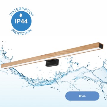 Brilagi - Éclairage de miroir salle de bain WOODY MIRROR LED/15W/230V 90 cm IP44 chêne/noir