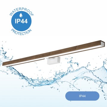 Brilagi - Éclairage de miroir salle de bain WOODY MIRROR LED/15W/230V 90 cm IP44 chêne noyer/blanc