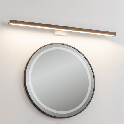 Brilagi - Éclairage de miroir salle de bain WOODY MIRROR LED/15W/230V 90 cm IP44 chêne noyer/blanc