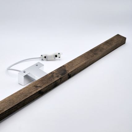 Brilagi - Éclairage de miroir salle de bain WOODY MIRROR LED/15W/230V 90 cm IP44 chêne noyer/chrome brillant