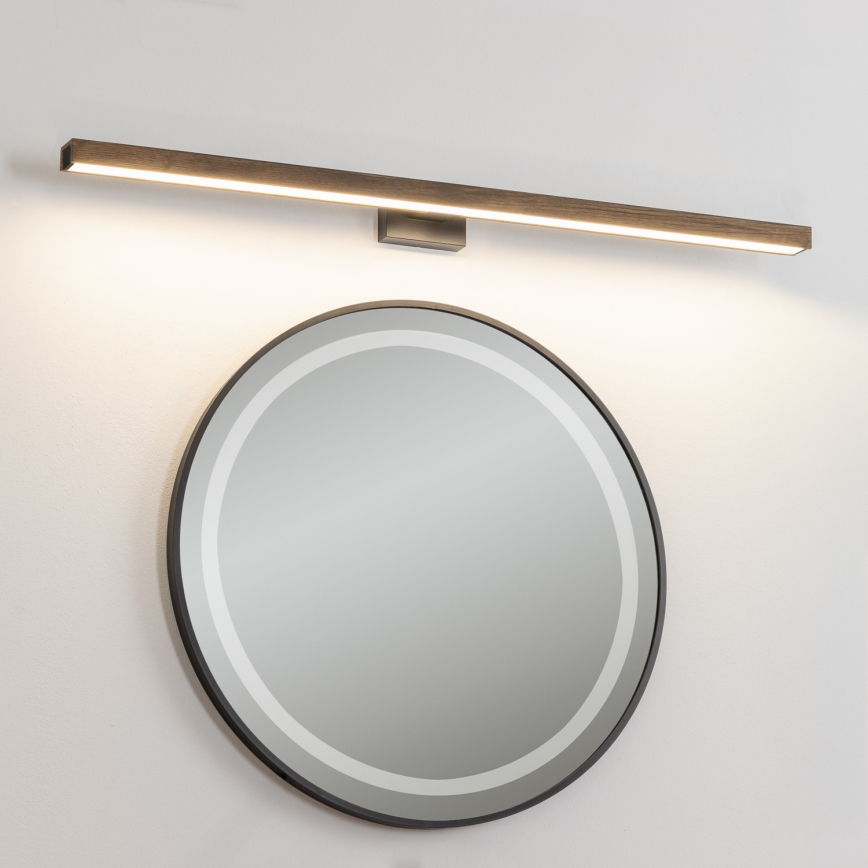 Brilagi - Éclairage de miroir salle de bain WOODY MIRROR LED/15W/230V 90 cm IP44 chêne noyer/noir