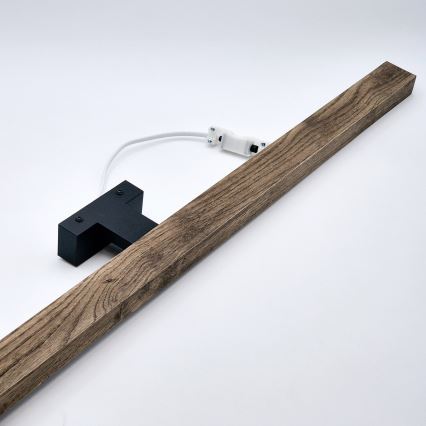 Brilagi - Éclairage de miroir salle de bain WOODY MIRROR LED/15W/230V 90 cm IP44 chêne noyer/noir