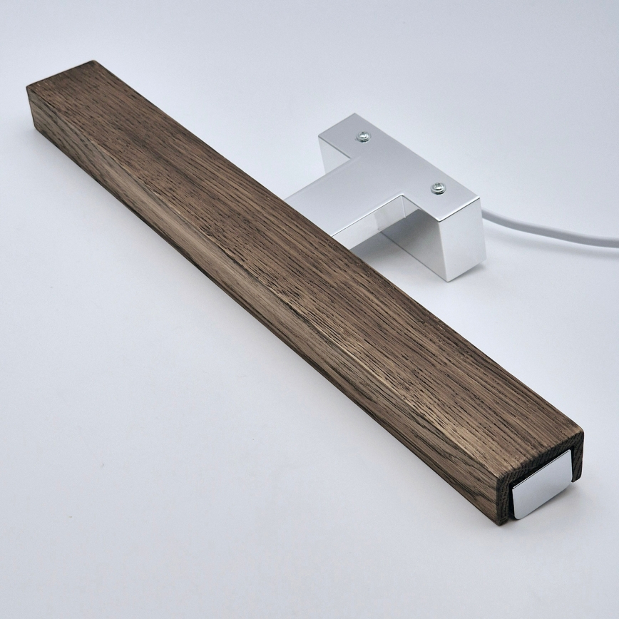 Brilagi - Éclairage de miroir salle de bain WOODY MIRROR LED/8W/230V 40 cm IP44 chêne noyer/chrome brillant