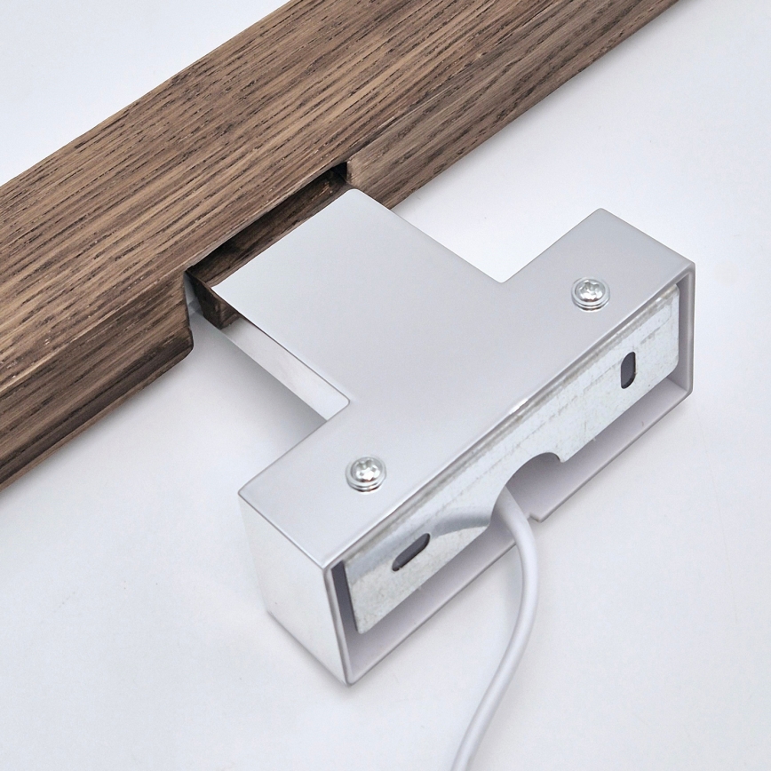 Brilagi - Éclairage de miroir salle de bain WOODY MIRROR LED/8W/230V 40 cm IP44 chêne noyer/chrome brillant