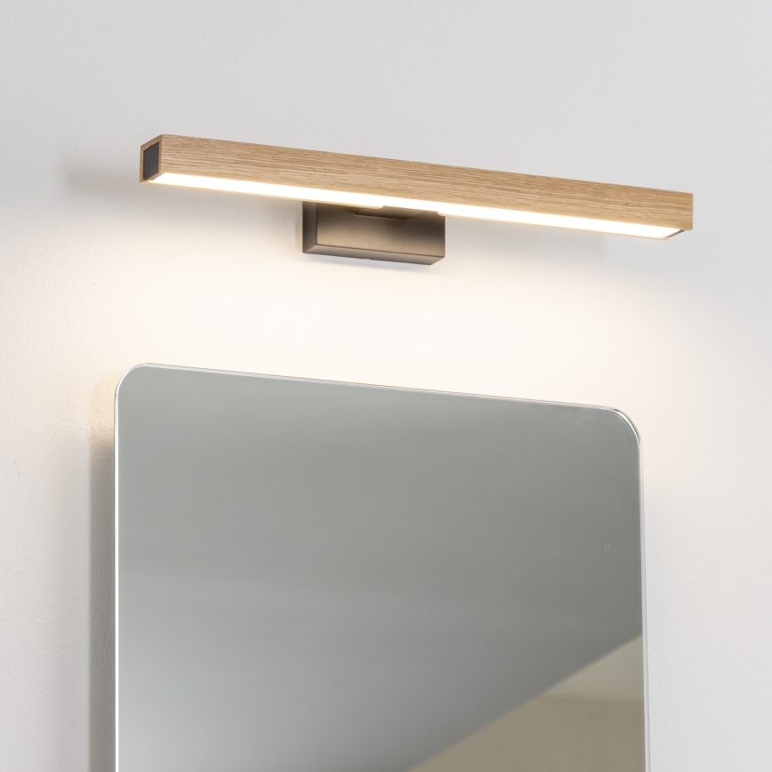 Brilagi - Éclairage de miroir salle de bain WOODY MIRROR LED/8W/230V 40 cm IP44 chêne/noir