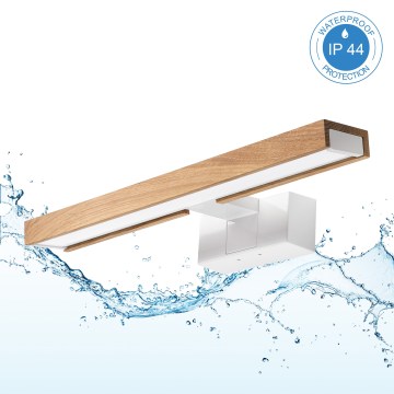 Brilagi - Éclairage LED 3-en-1 pour miroir de salle de bains WOODY MIRROR LED/8W/230V 40 cm IP44 blanc/chêne