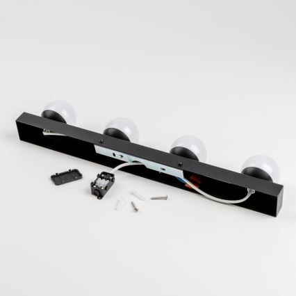 Brilagi - Éclairage LED pour miroir de salle de bains HOLLYWOOD 4xLED/3W/230V 53 cm IP44 noir