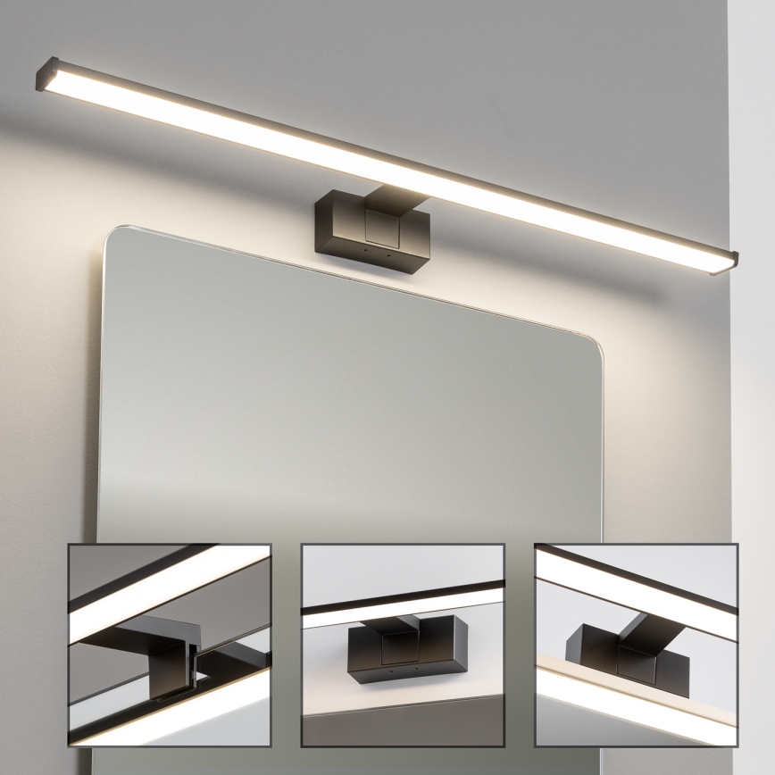 Brilagi - Éclairage LED pour miroir de salle de bains 3-en-1 VESTRA LED/15W/230V 80 cm IP44 noir