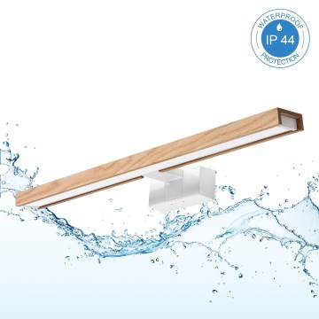 Brilagi - Éclairage LED pour miroir de salle de bains 3-en-1 WOODY MIRROR LED/12W/230V 60 cm IP44 blanc/chêne