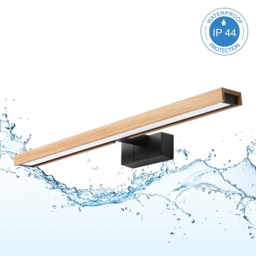 Brilagi - Éclairage LED pour miroir de salle de bains 3-en-1 WOODY MIRROR LED/12W/230V 60 cm IP44 noir/chêne