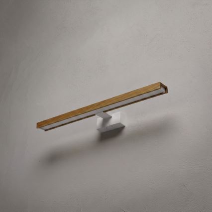 Brilagi - Éclairage LED pour miroir de salle de bains 3-en-1 WOODY MIRROR LED/12W/230V 60 cm IP44 blanc/chêne