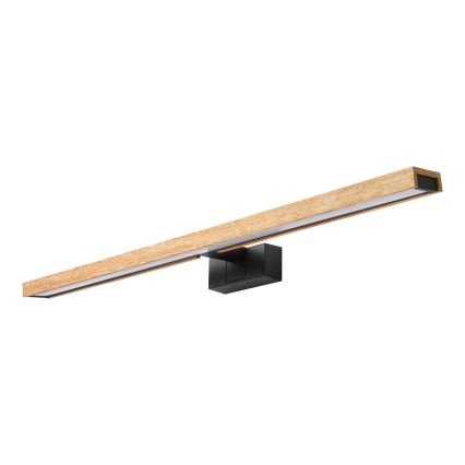 Brilagi - Éclairage miroir 3 en 1 pour salle de bains WOODY MIRROR LED/15W/230V 80 cm IP44 noir/chêne