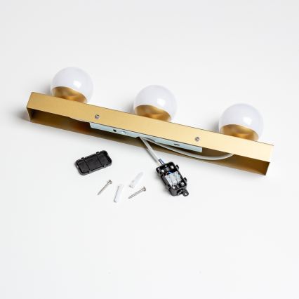 Brilagi - Éclairage LED pour miroir de salle de bains HOLLYWOOD 3xLED/3W/230V 39 cm IP44 doré